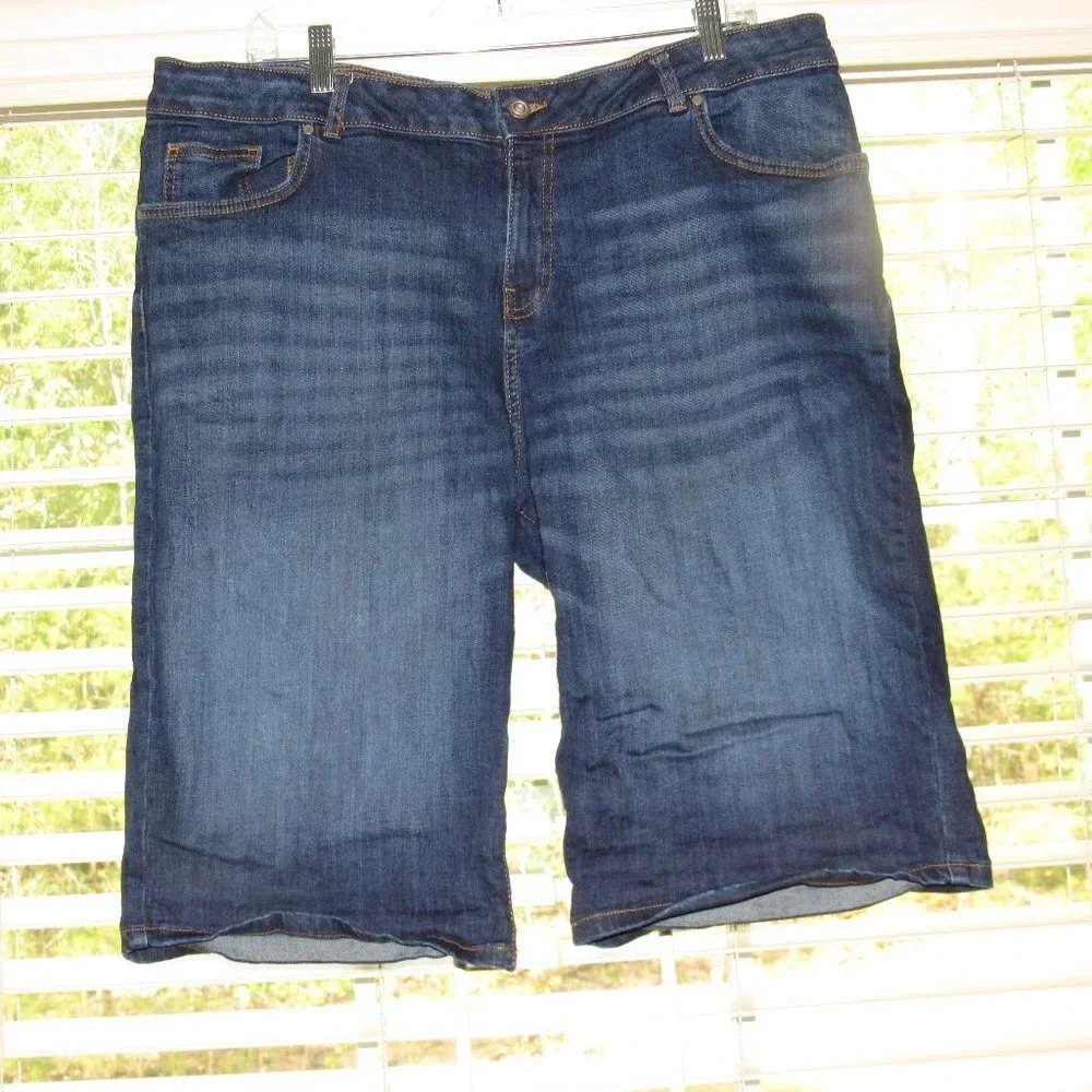 DENIM by TU Dark Wash Bermuda Shorts Size 20